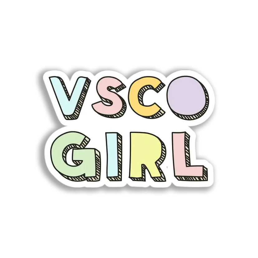 VSCO Girl Text Sticker