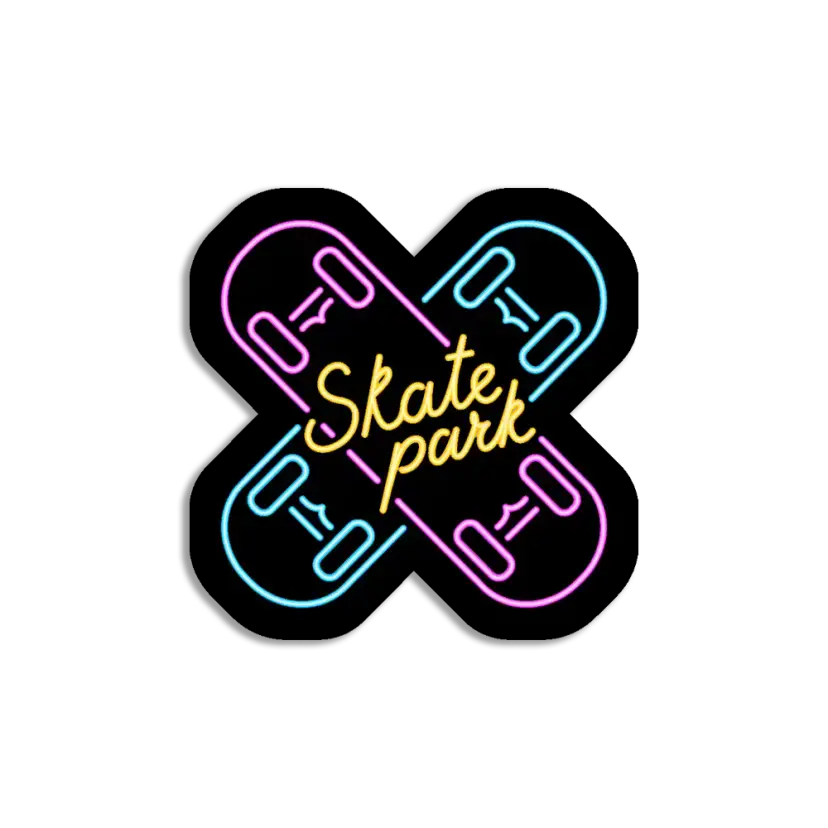 Neon Skate Park Sticker
