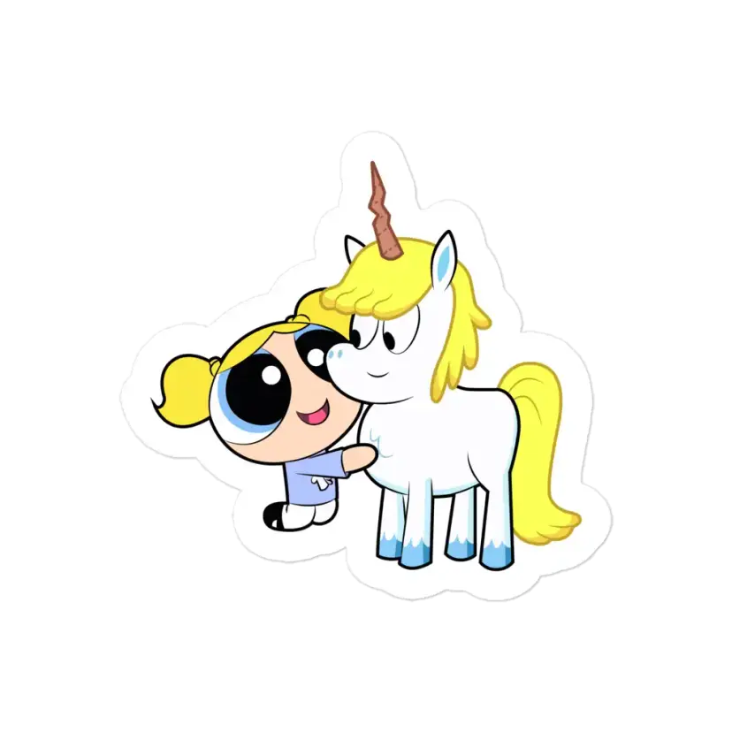 The Powerpuff Girls Bubbles and Donny Sticker