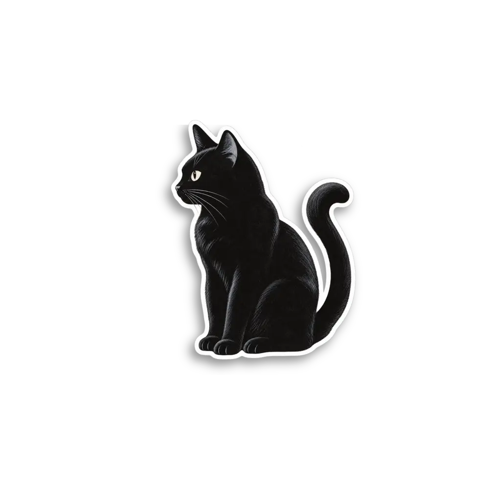 Black Cat Sticker