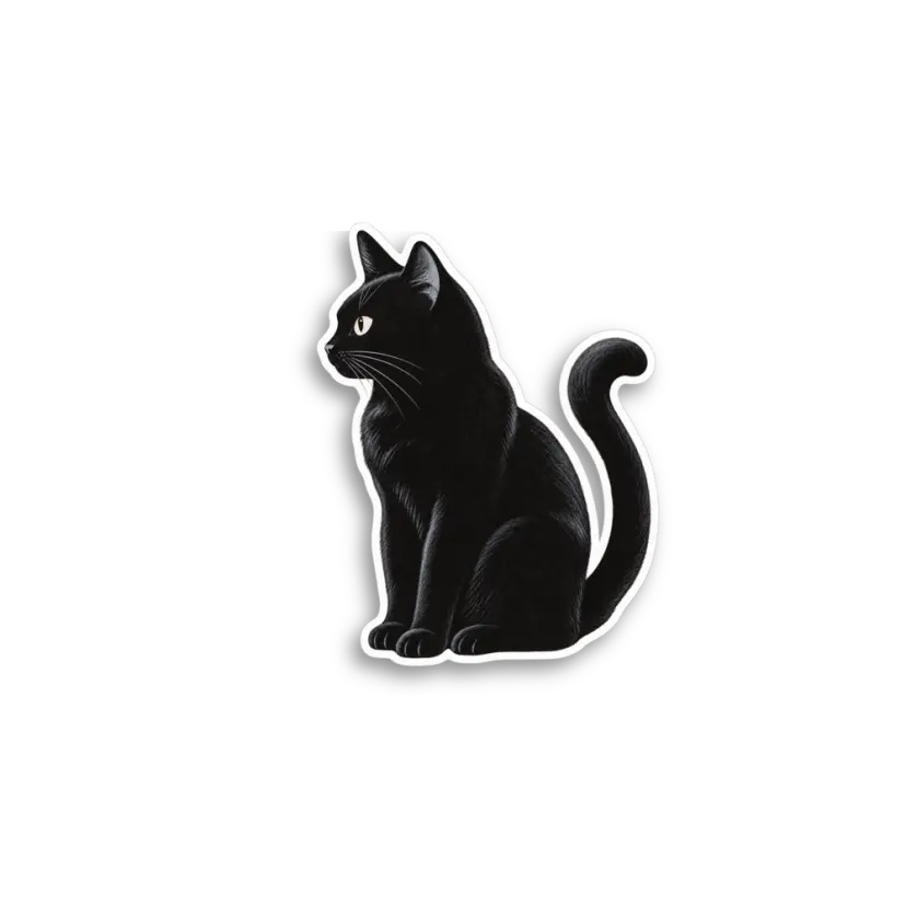 Black Cat Sticker