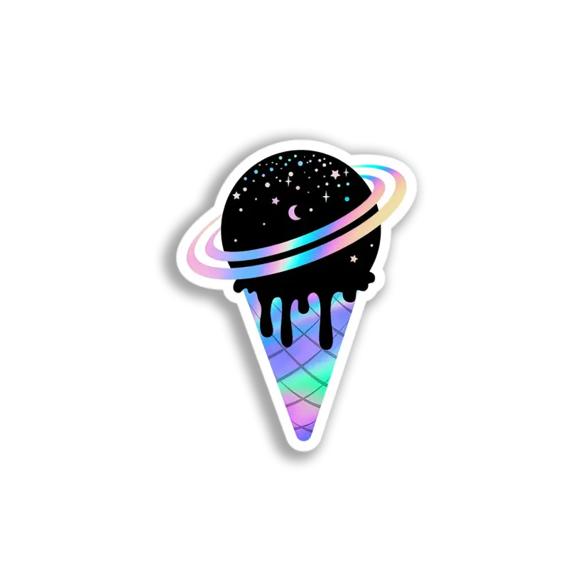 Cosmic Ice Cream Cone Sticker