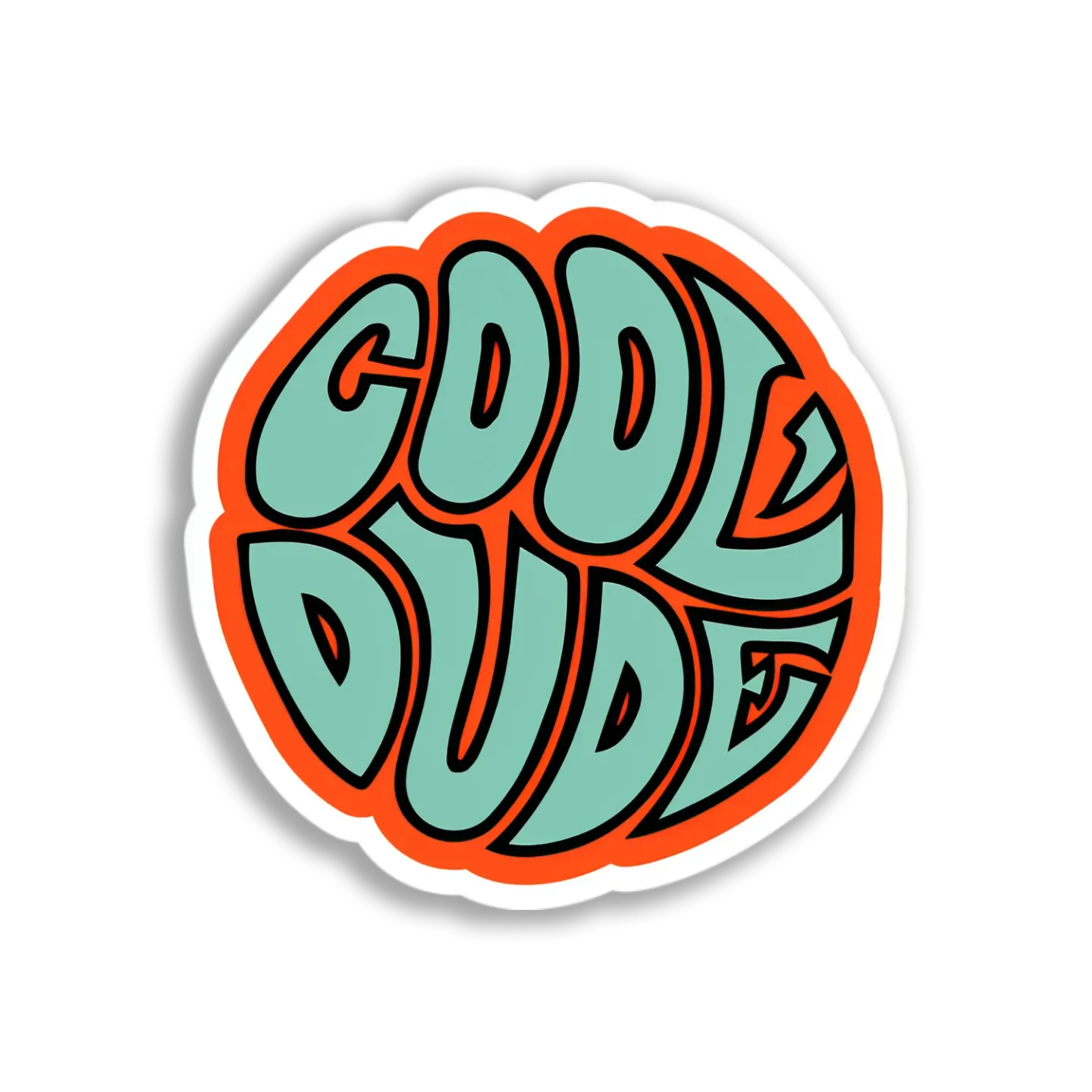 Cool Dude Logo Sticker