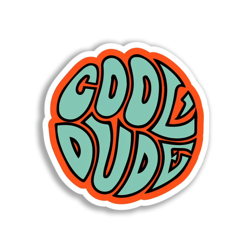 Cool Dude Logo Sticker