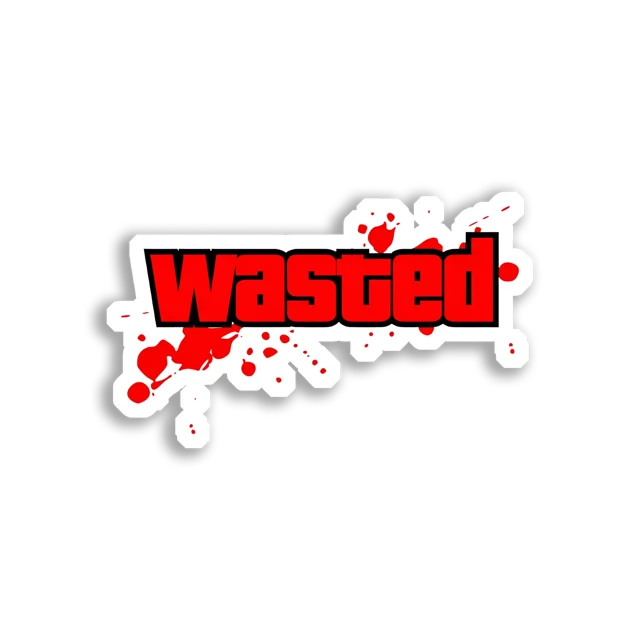 Wasted Meme Sticker Image Sticker