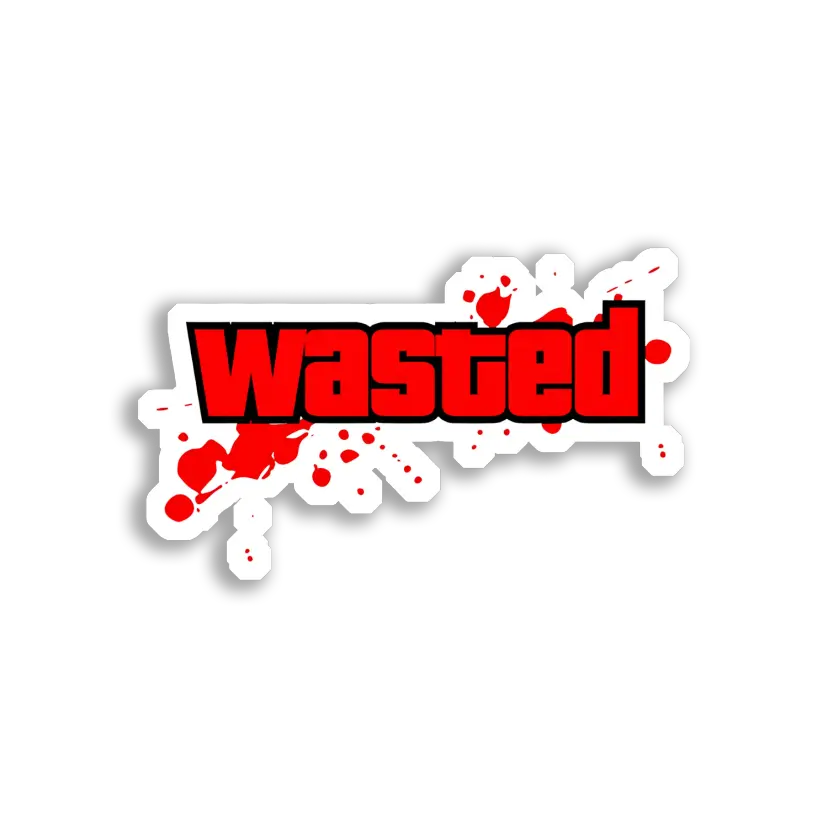 Wasted Meme Sticker Image Sticker