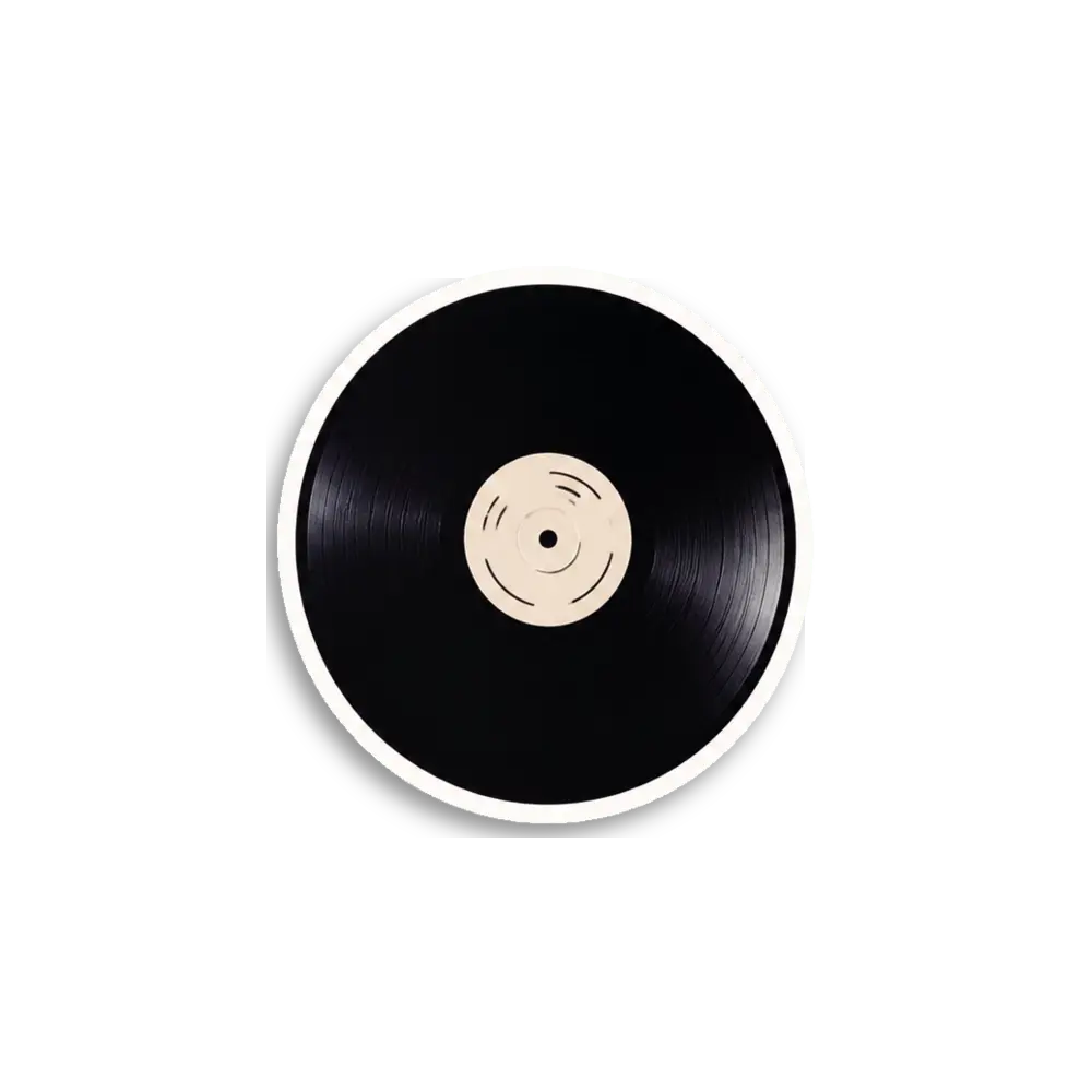 Laptop Top Vinyl Record Sticker