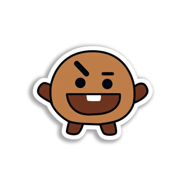 BT21 Brown Character Sticker