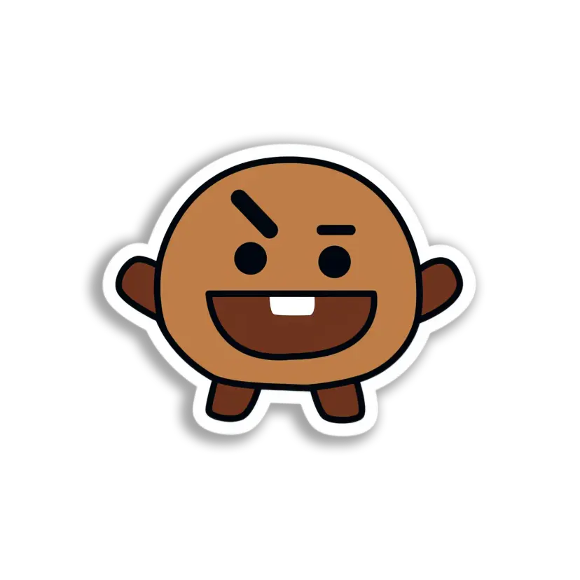 BT21 Brown Character Sticker