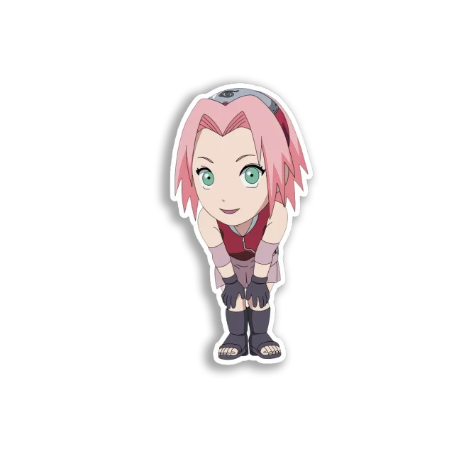 Sakura Chibi Figure Sticker