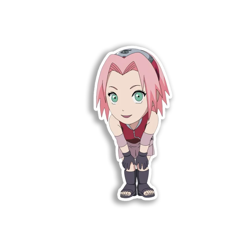 Sakura Chibi Figure Sticker
