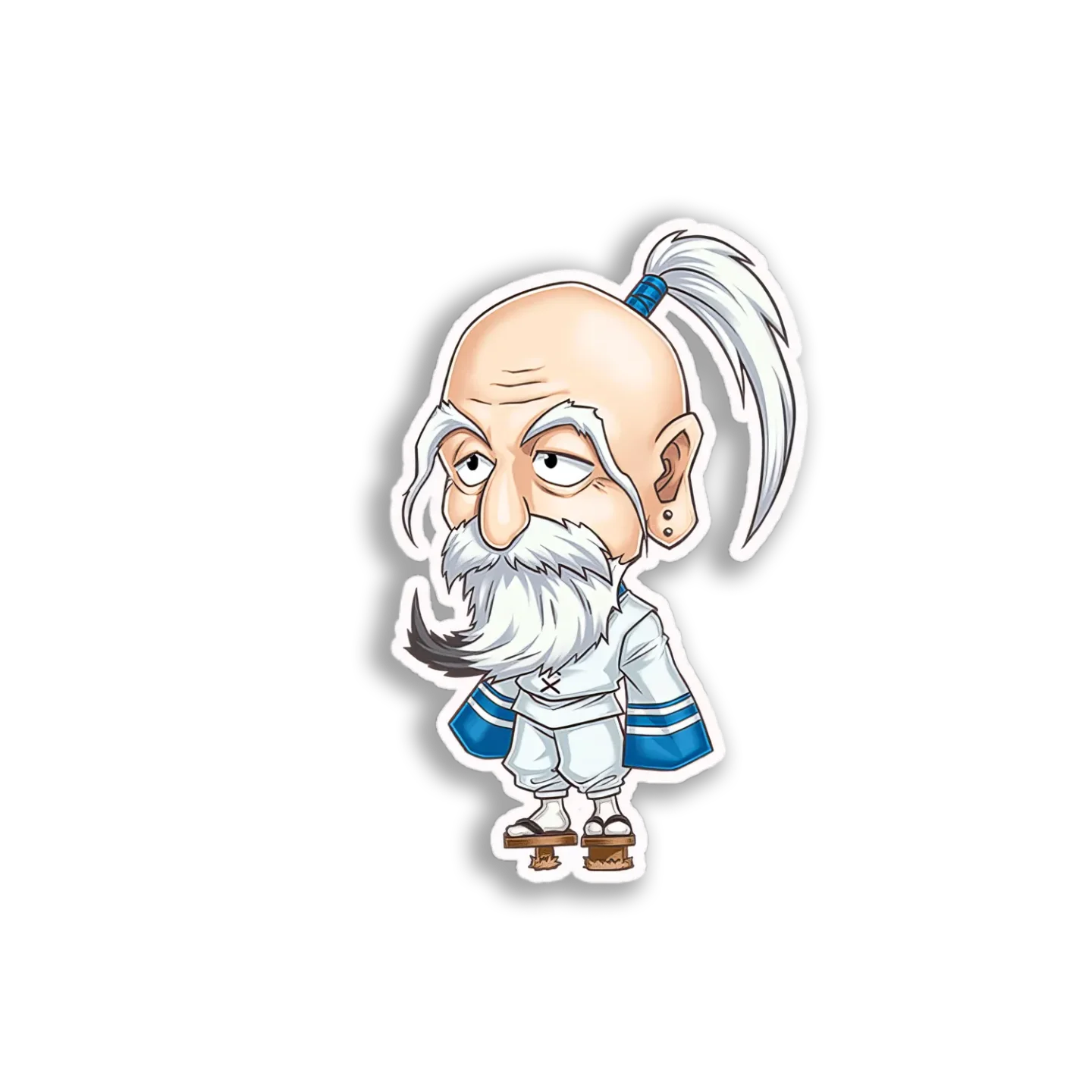Elderly Martial Artist Sticker