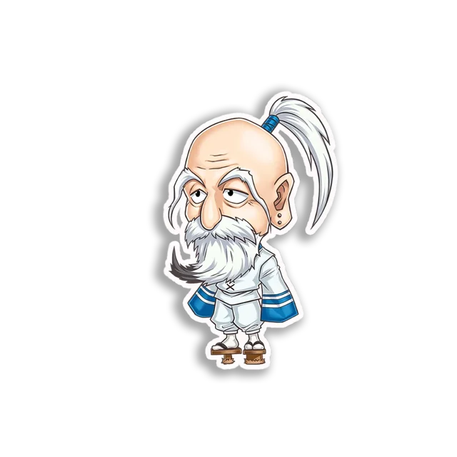 Elderly Martial Artist Sticker