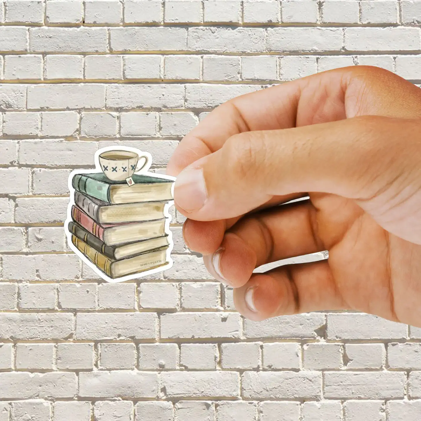 Books and Coffee Sticker