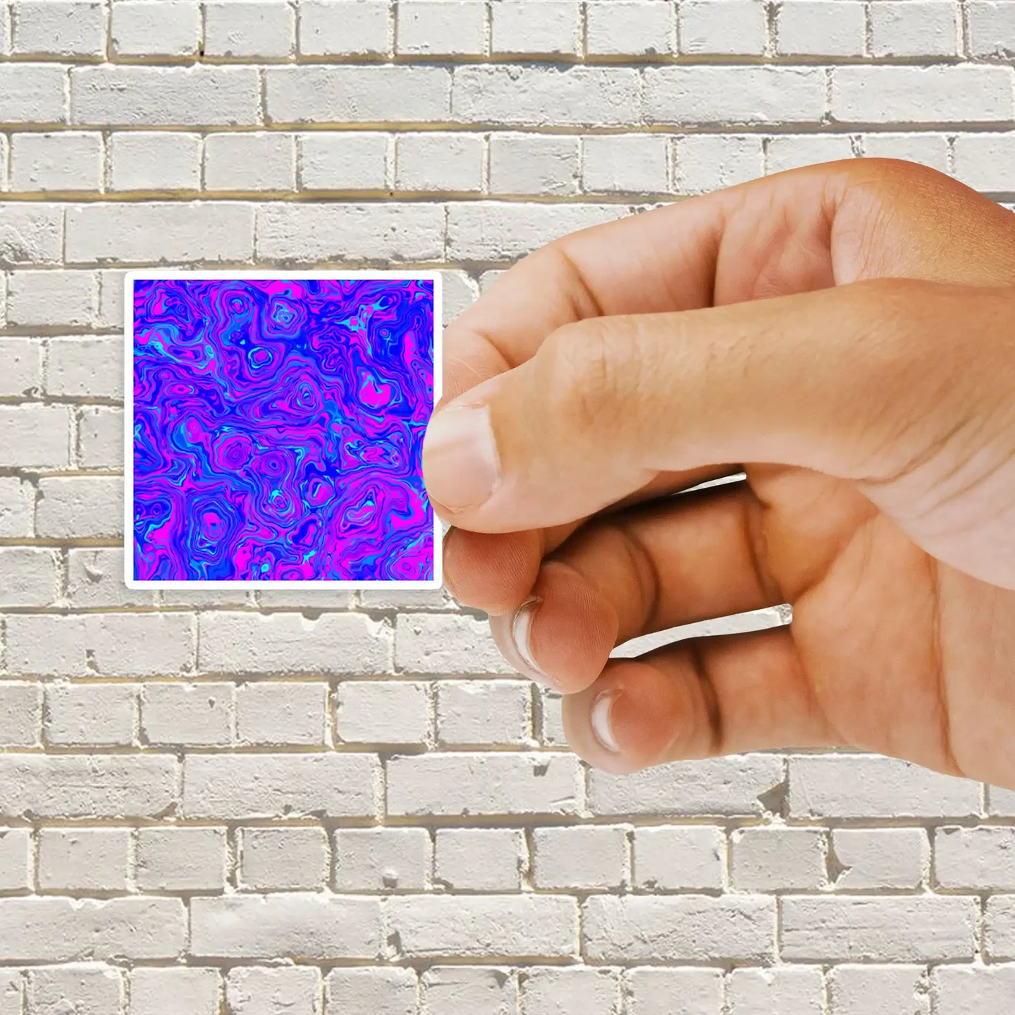 Sparkle Psychedelic Fluid Art Sticker