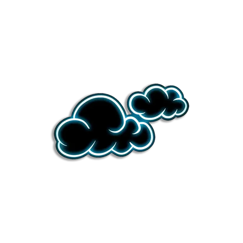 Neon Clouds Sticker