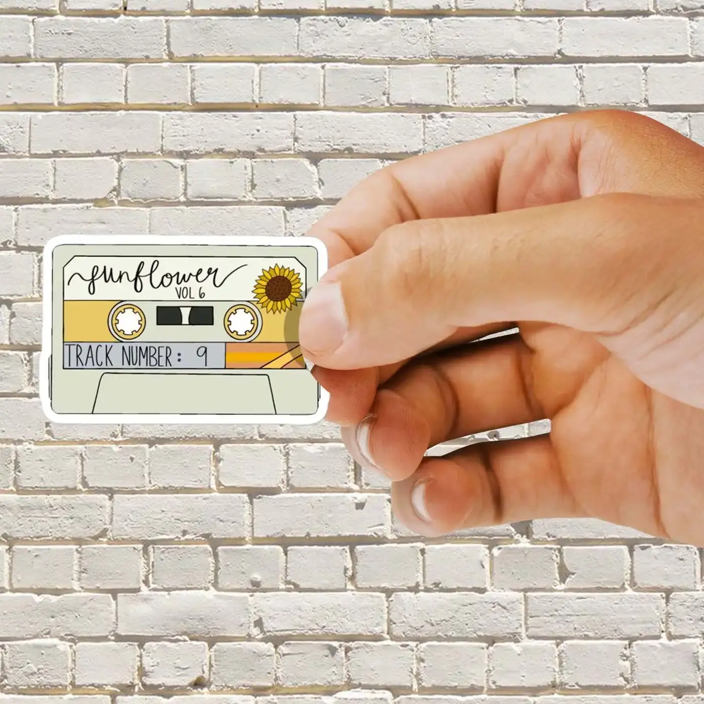 Sunflower Cassete Sticker