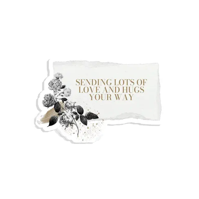 Sending lots of love and hugs your way Sticker