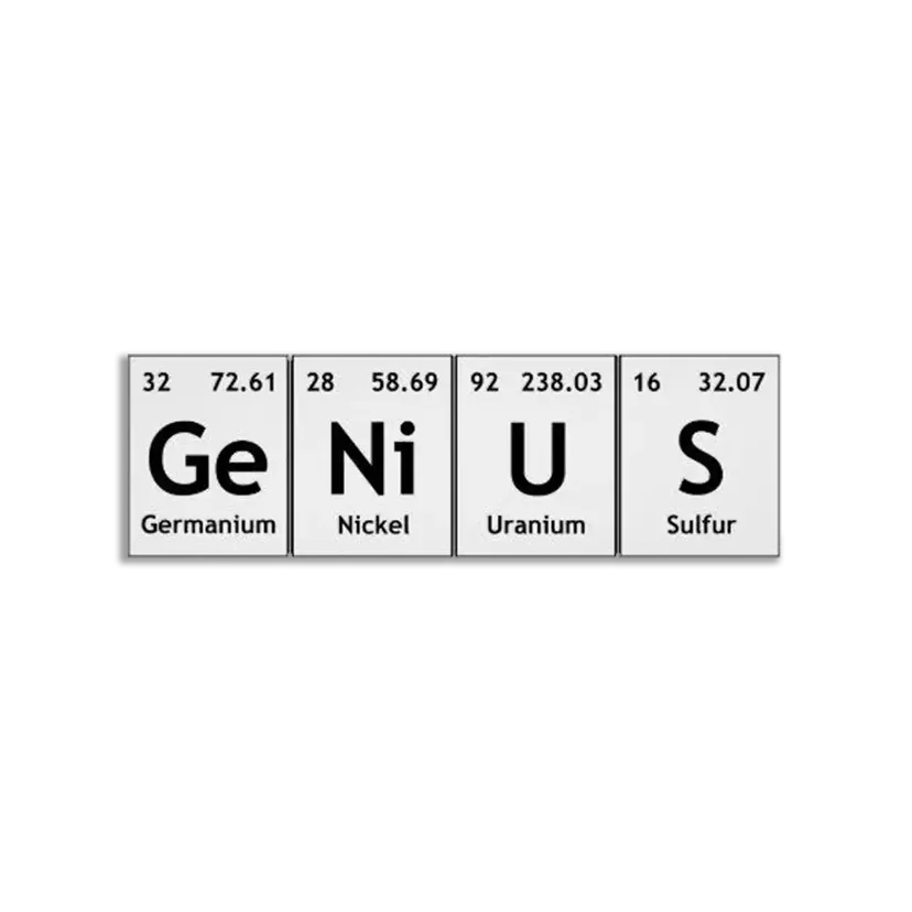 Genius Periodic Table Sticker