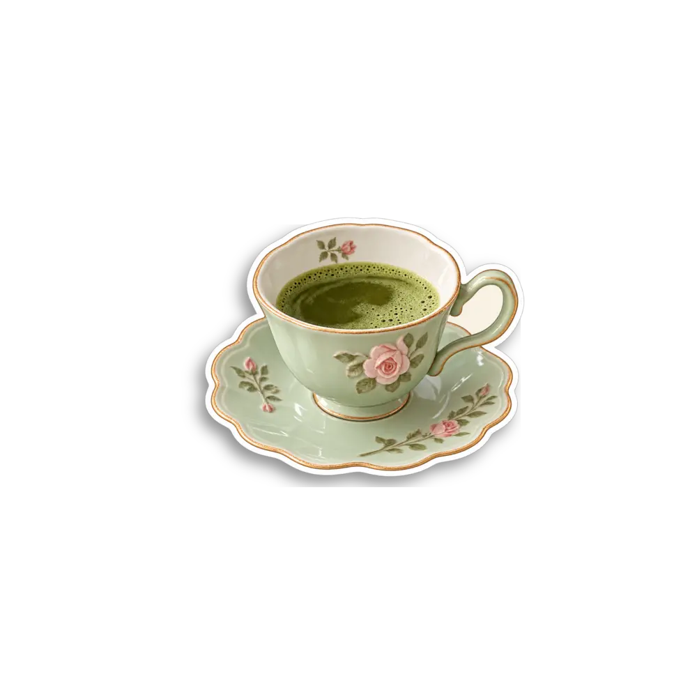 Matcha Teacup Sticker