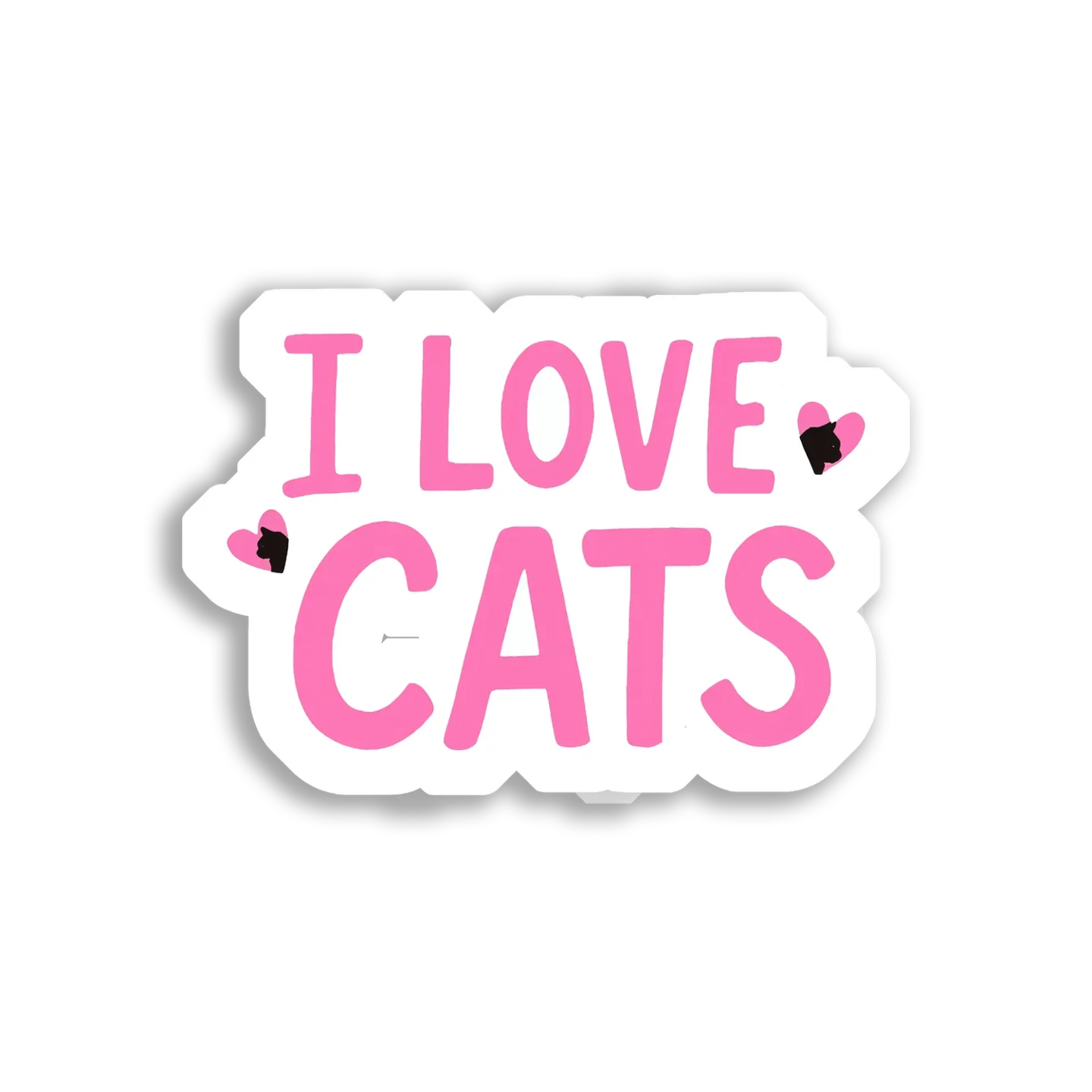 I Love Cats Sticker