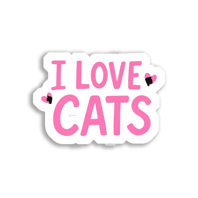 I Love Cats Sticker