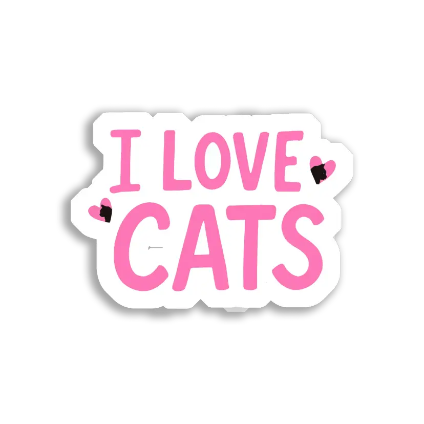 I Love Cats Sticker