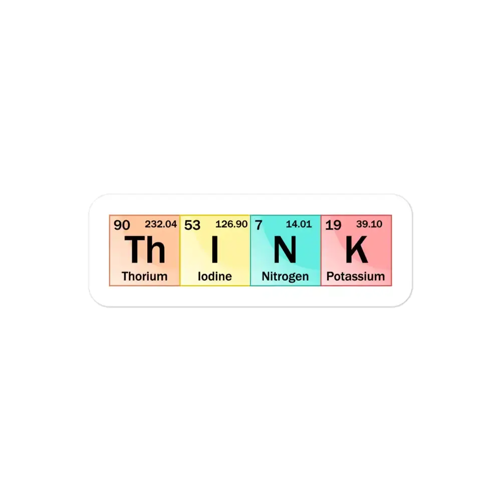Periodic Table Think Sticker