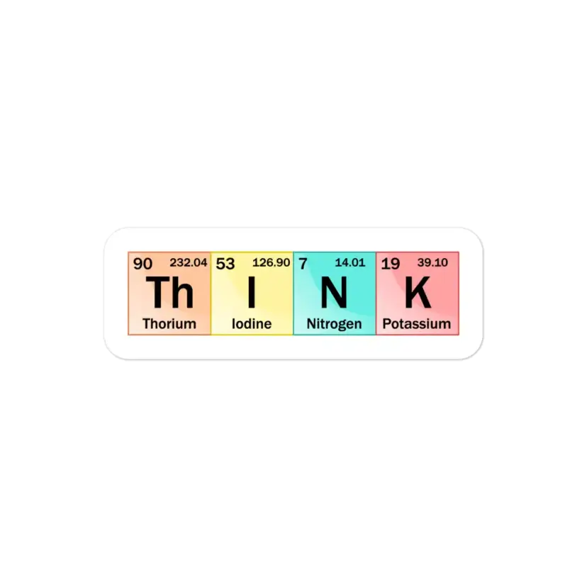 Periodic Table Think Sticker