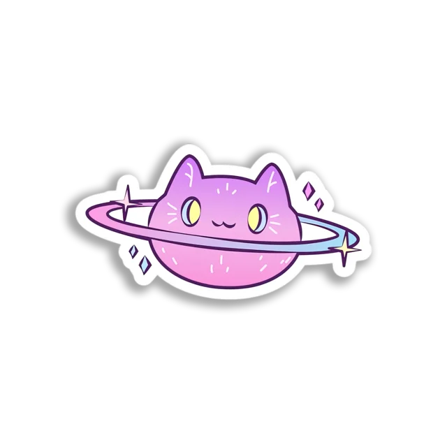 Cat Planet Sticker