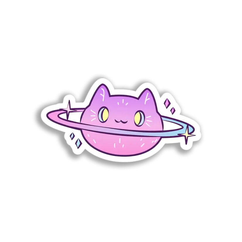 Cat Planet Sticker