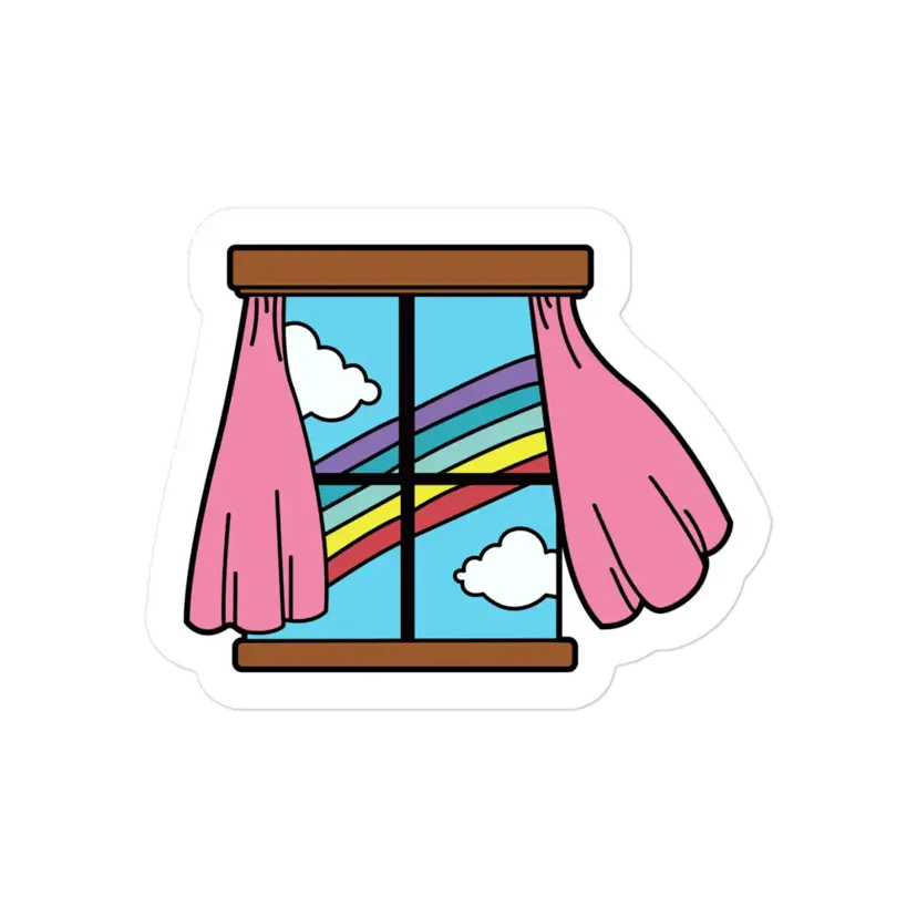 Rainbow in the Window Sticker