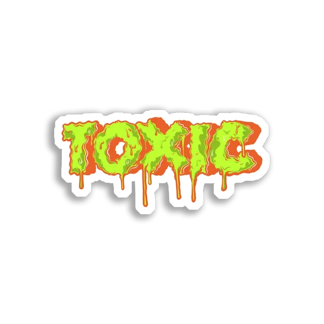 Toxic Goo Dripping Down Sticker
