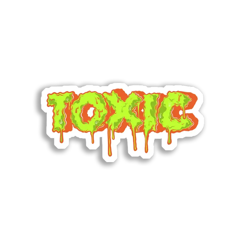 Toxic Goo Dripping Down Sticker