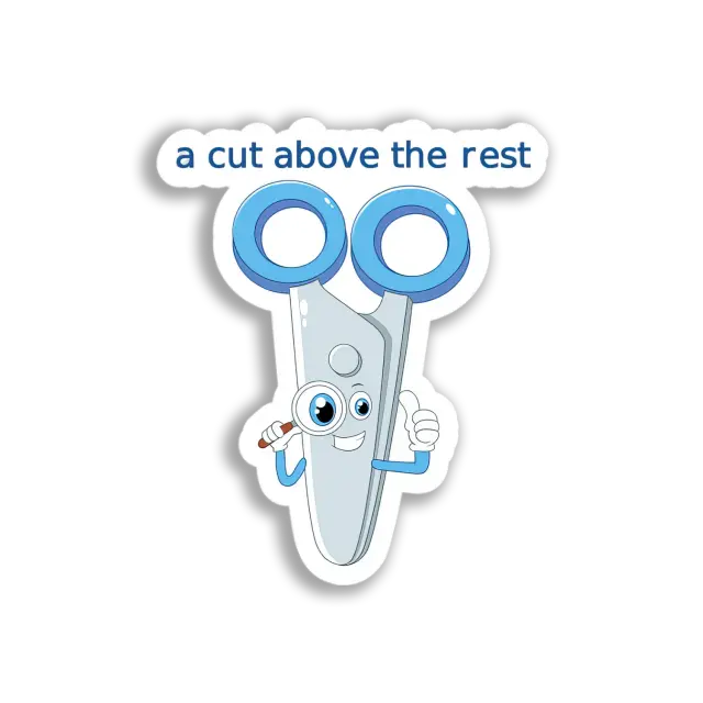 Smart Scissors Character Sticker