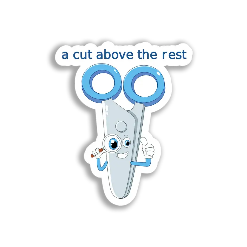 Smart Scissors Character Sticker