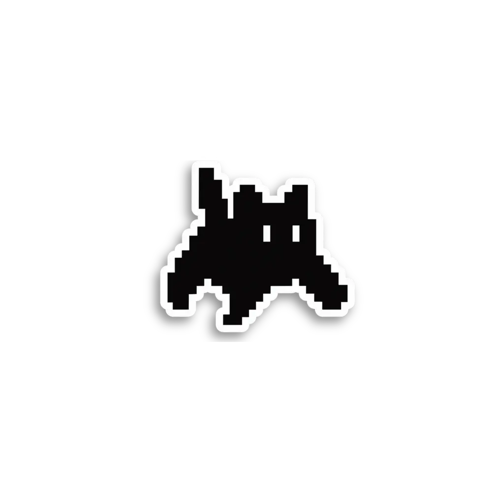 Pixel Space Invader Sticker