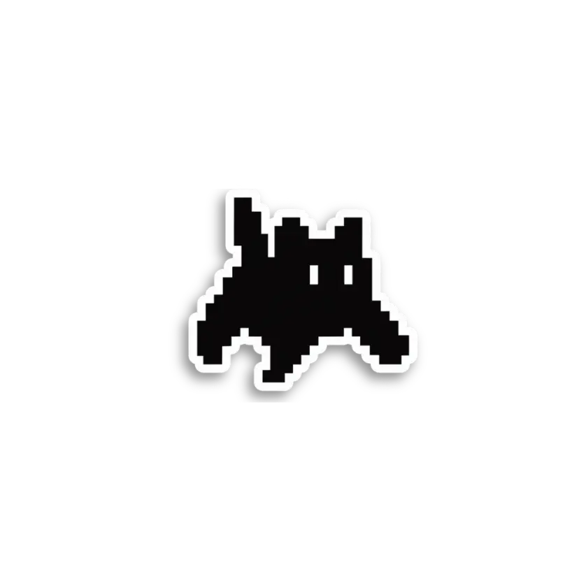 Pixel Space Invader Sticker