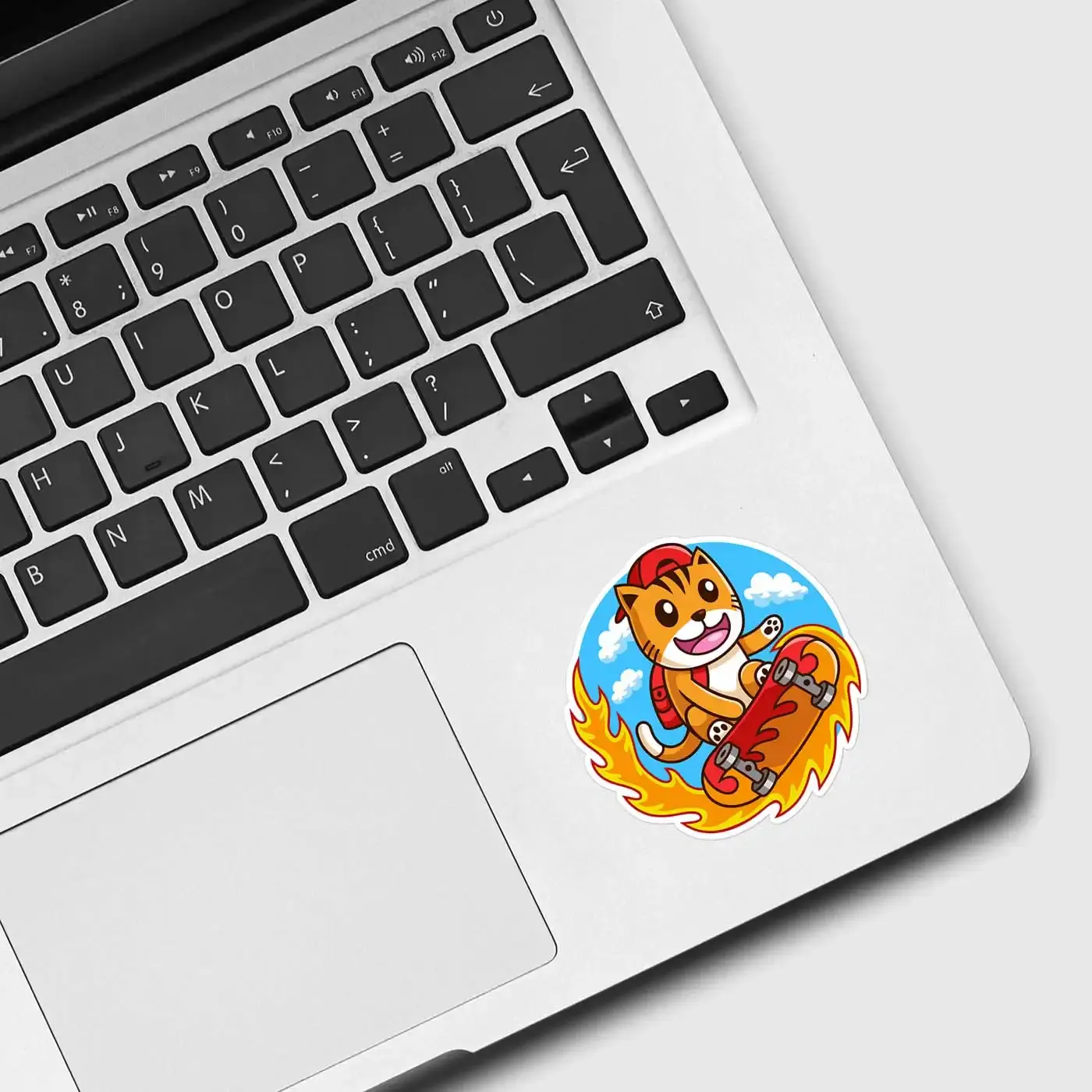 Skateboarder Cat Single Sticker