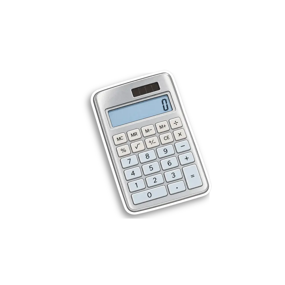 Monochrome Calculator Sticker