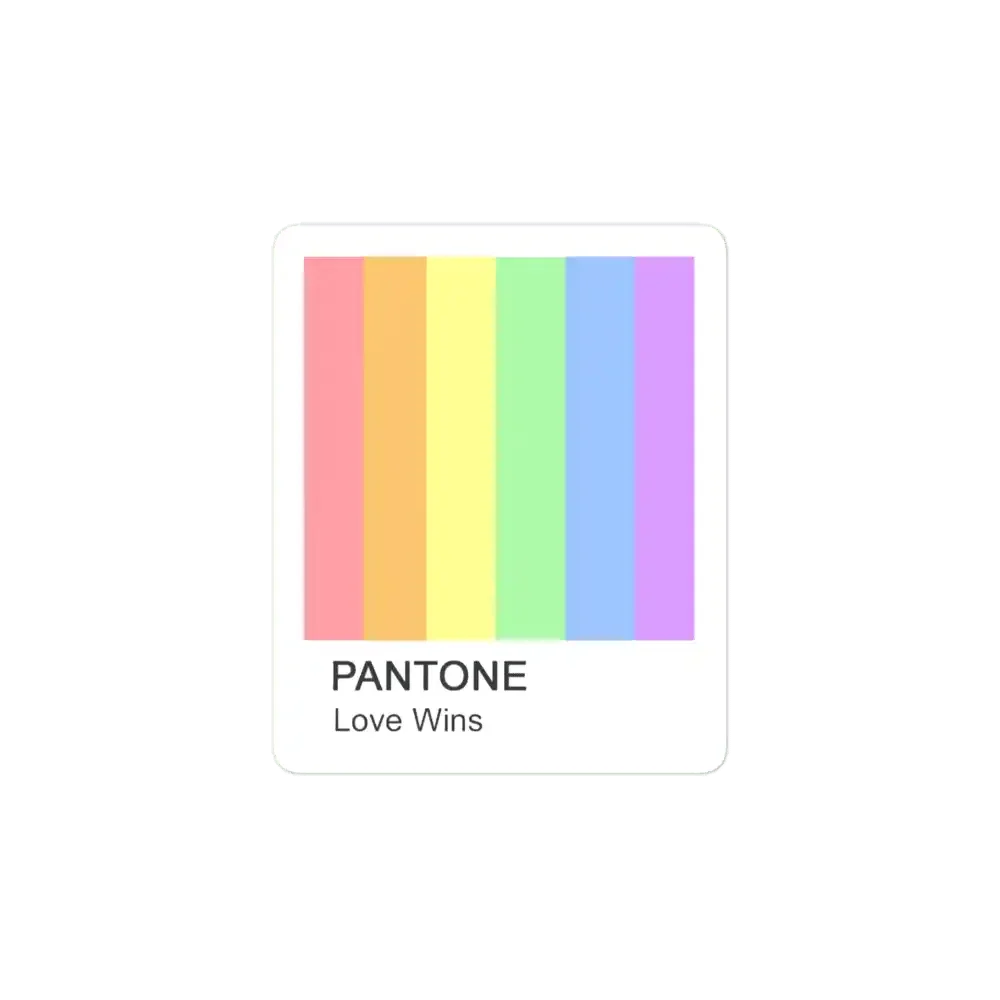 Love Wins Pantone Sticker