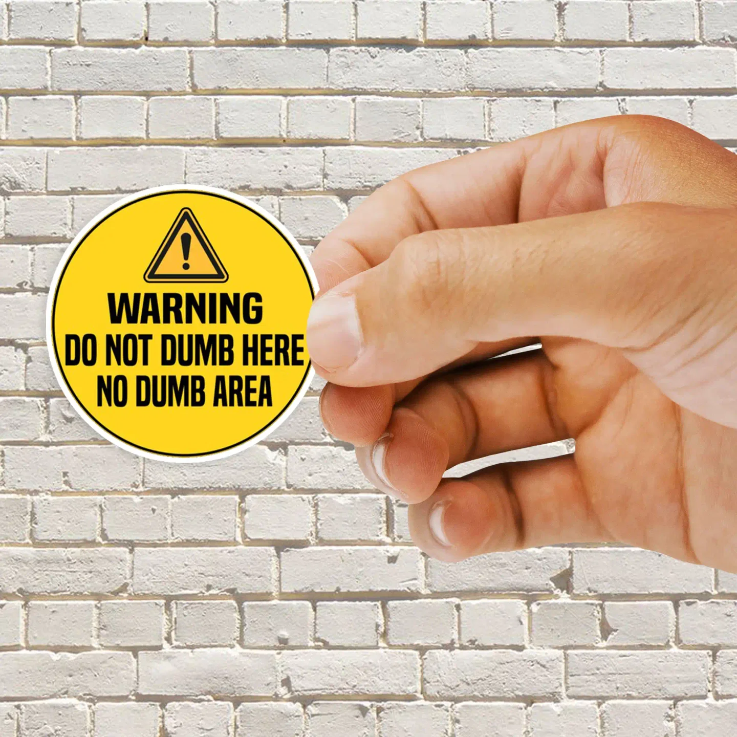Warning, Do not dumb here, No dumb area Sticker