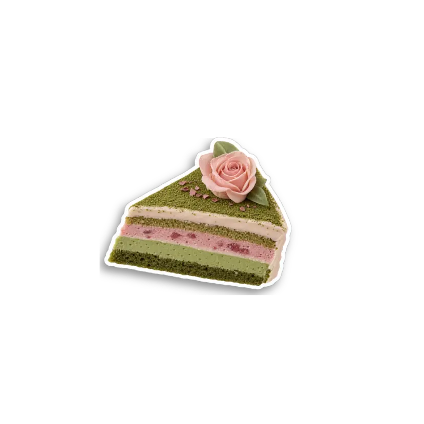 Layered Matcha Cake Sticker