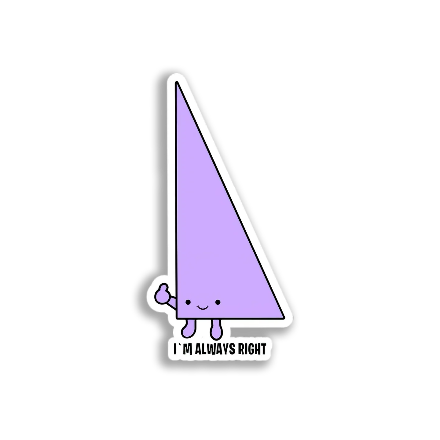 Purple Triangle Character Sticker