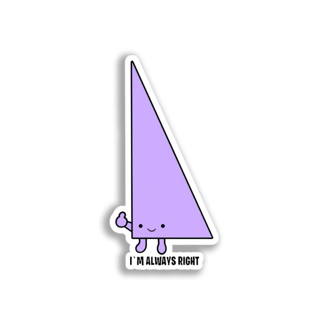 Purple Triangle Character Sticker
