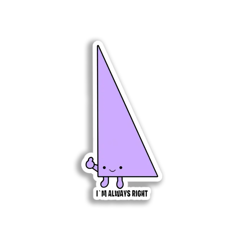 Purple Triangle Character Sticker