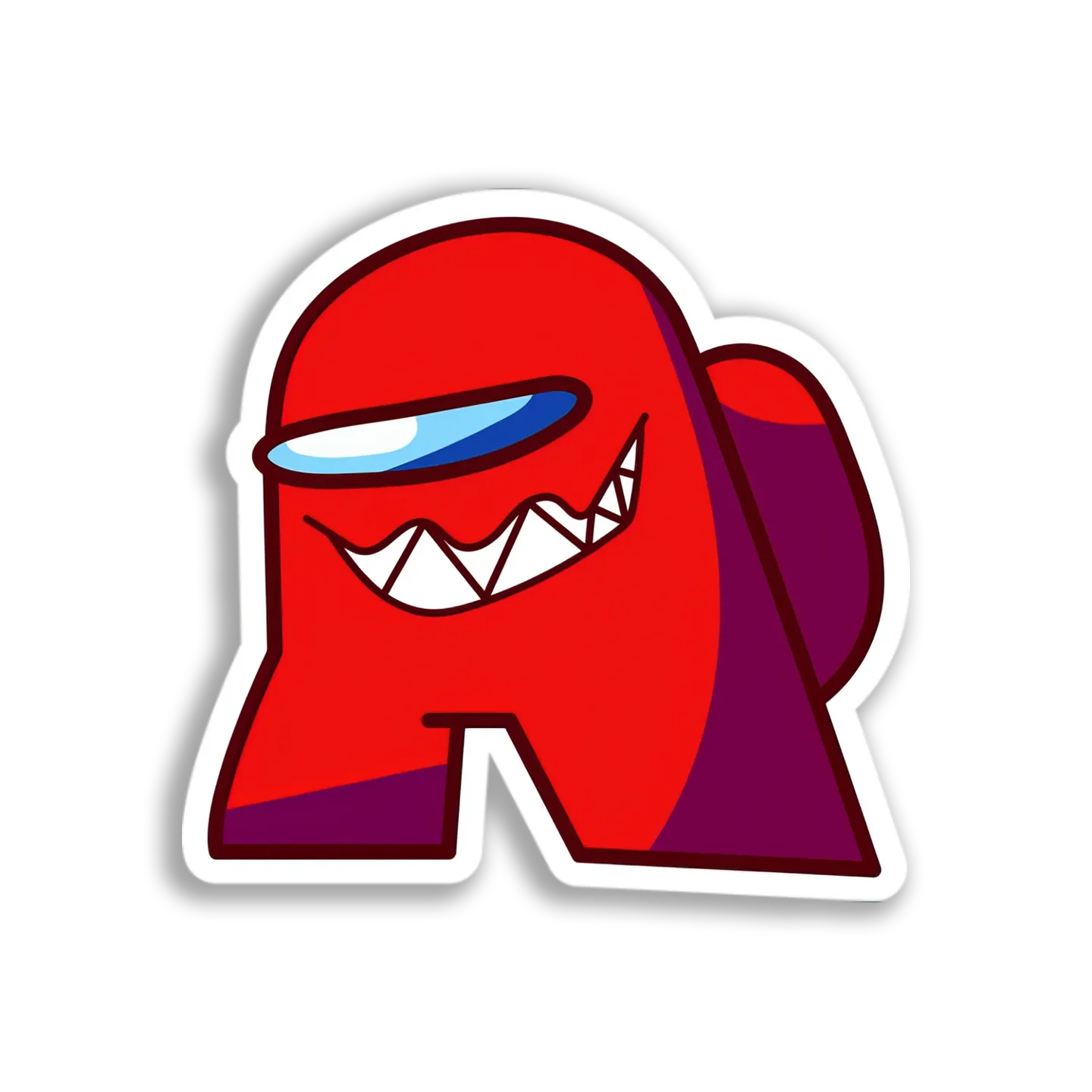 Red Among Us Impostor Sticker