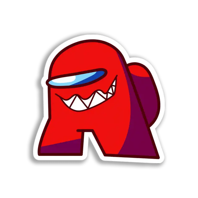 Red Among Us Impostor Sticker