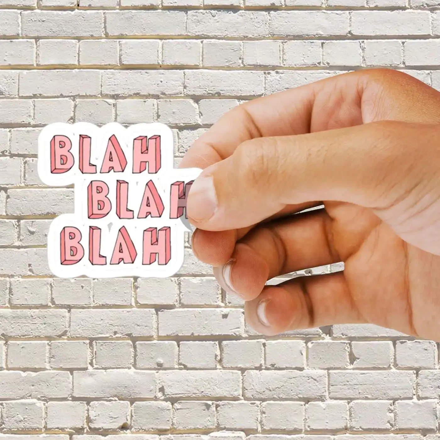 Blah Blah Blah Lettering Sticker