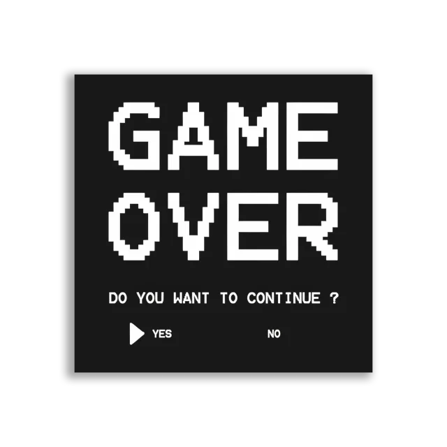 Game Over Do You Want to Continue Sticker